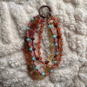 handmade beaded bag charm